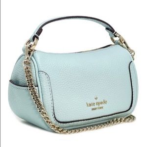 BRAND NEW Kate Spade - Micro crossbody in Blue Glow Pebbled Leather